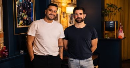 La Bartola restaurant owners Ivan Castro and Pedro Afif standing side by side in their restaurant.