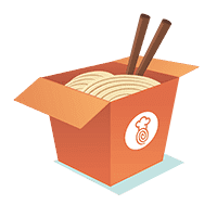 Orange Takeout Box