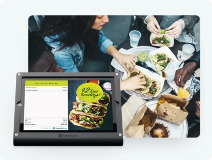 TouchBistro Customer Facing Display UI screen